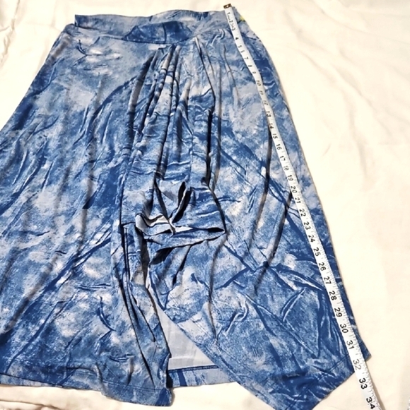 Michael Kors Marble Blue Midi Skirt - Picture 8 of 9